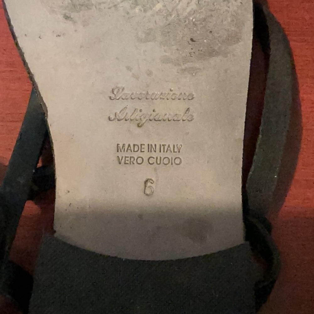 POETRY BLACK LEATHER SANDALS - Picture 2 of 2